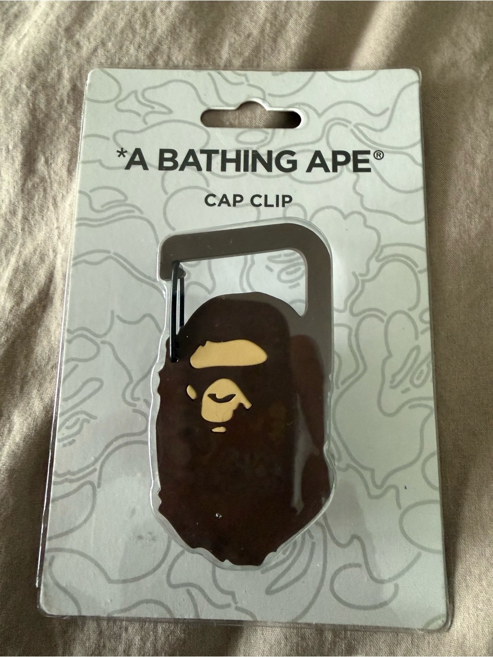 Cap Clip - Brown Ape Logo.
